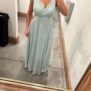 Birdy grey bridesmaids dress chiffon sage SMALL